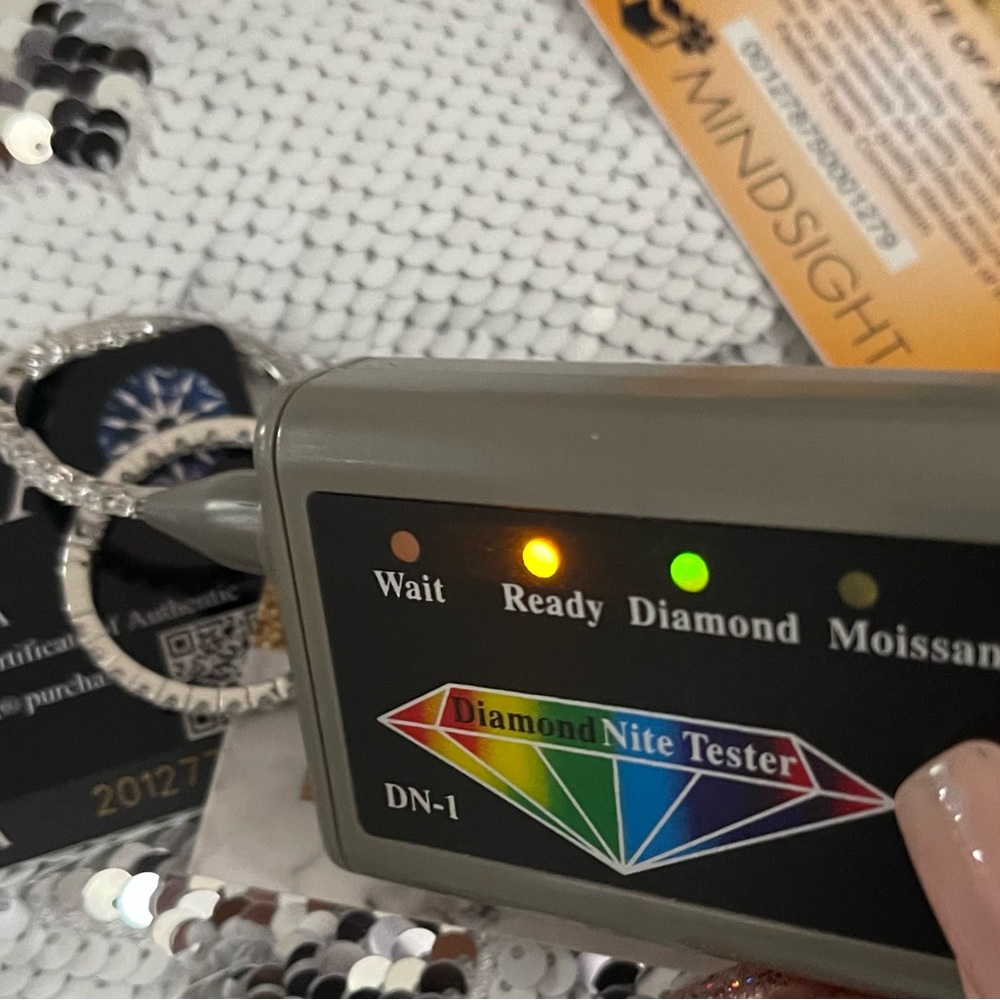 VVS GRA certified moissanite diamond gold vermeil hoops 100% passes diamond test